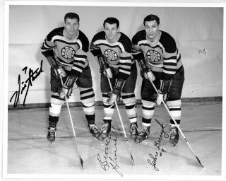 1 - Vintage 8 X 10 Photo Of The Uke Line - Boston Bruins Bucyk,  Horvath,  Stasiuk