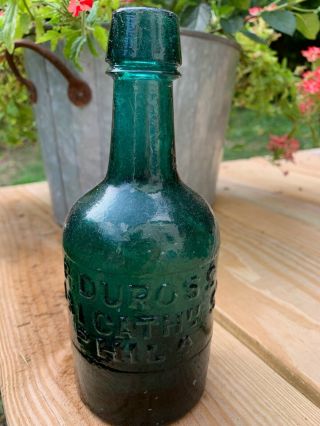 Circa 1860 Antique P.  Duross Early Philly Pa Squat / Porter Bottle