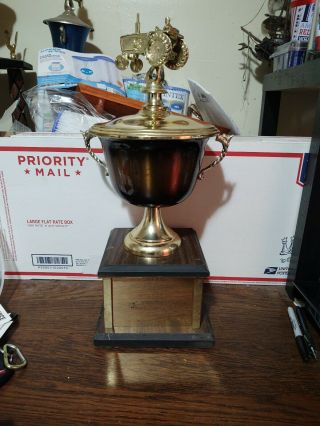 Vintage 1980 Tractor Pull Trophy.