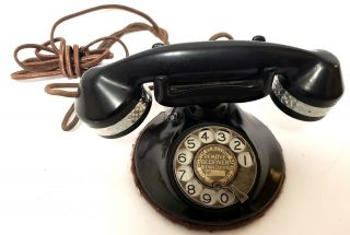 The North Electric Mfg Co Rotary Telephone Vintage Antique Bakelite Cradle Phone