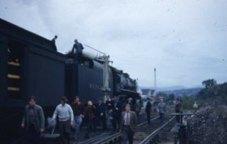 Rutland Railroad Steam Locomotive Train Vt 1950s Photo Slide