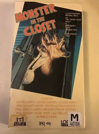 Monster In The Closet Vhs Vintage 1986