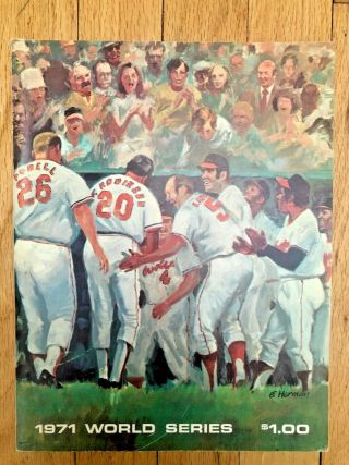 1971 World Series Program - Baltimore Orioles Vs Pittsburgh Pirates Scored