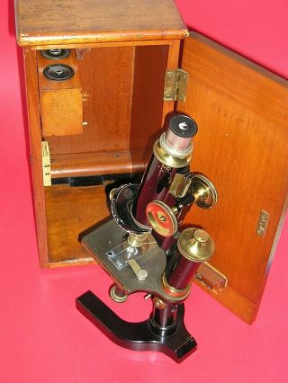 Antique Spencer Cased Compound Monocular Microscope
