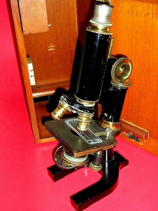 Antique Spencer Cased Compound Monocular Microscope 2