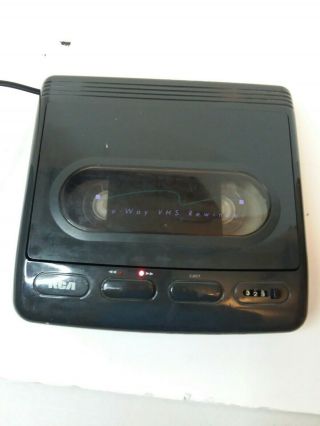 Vintage Rca Two Way Vhs Tape Rewinder Video Cassette Uvr - 2q Vcr Rewind Forward