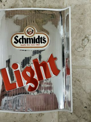 Vintage Schmidt ' s Light Beer Sign.  11.  5 by 8 