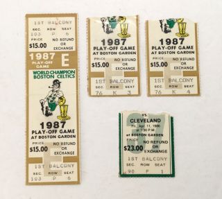 Boston Celtics Nba Playoffs Game Tickets 1987