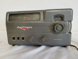 Vintage 1946 Rca National Sw - 54 Radio Ham Receiver,  Military Air Force Case