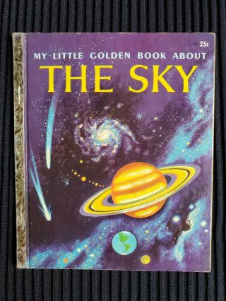 Vintage My Little Golden Book About The Sky 270 1st Edition 1956