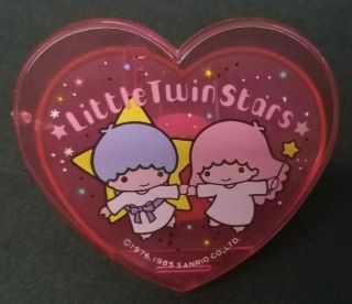 Pink Heart Sanrio 1976 1985 Little Twin Stars Clip Vtg Paper Binder Claw 80s