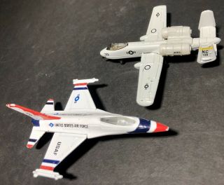 Vintage Matchbox 1978 F - 16 Us Air Force (sb - 24) & 1989 A - 10 Thunderbolt (sb - 32)