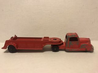 Vintage Tootsietoy Red Fire Truck Engine Toy Diecast Made In The U.  S.  A.