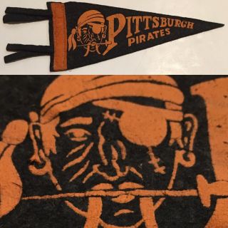 1950s Pittsburgh Pirates Pennsylvania Mini Pennant Mlb Baseball 3.  25x8.  25