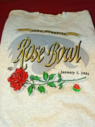 Vintage Iowa Hawkeyes Rose Bowl Sweatshirt Medium