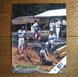 Vintage 1985 Seattle Mariners Custom Lumber Rare Promo Poster 17x22