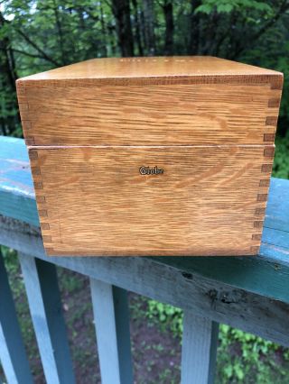 Vintage Globe Wernicke Peerless Tray No 7310c Wood Dove Tailed File Box