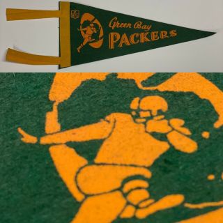 1960’s Vintage Green Bay Packers Wisconsin Nfl Football Mini Pennant 5x11.  75