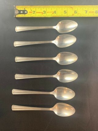 Six Westmorland John And Priscilla Teaspoons Sterling Silver