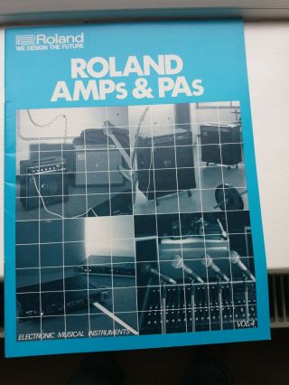 Roland Amps & Pa Vintage Synth Sales Brochure Vocoder,  Spv - 355,  Re - 501,  Sde - 3000