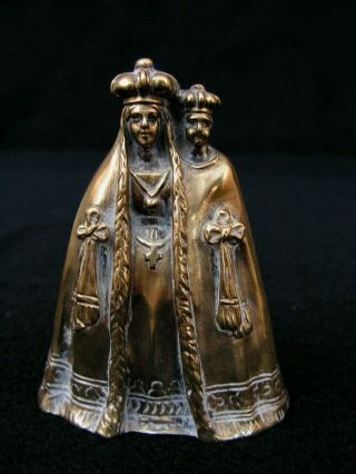 Ancienne Clochette De Table Bronze Religieuse Antique Brass Table Bell