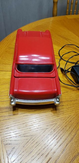 Vintage Red 1957 Chevy Vhs Vcr Video Cassette Tape Rewinder,  Ac Adapter