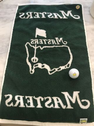 2019 Masters Golf Bag Towel And Golf Ball Tiger Woods