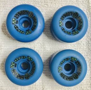 Santa Cruz Oj Ii 63mm/95a Street Razor Wheels Nos 80’s Skateboard Wheels Blue