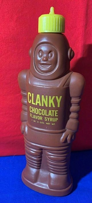 Antique Vintage Clanky Chocolate Flavor Syrup Ice Cream Empty (d)