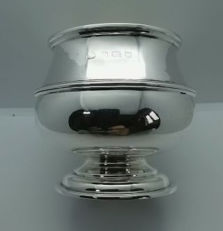 (alexander Clark&co Ltd) Antique George V 1913 Solid Silver Reeded Sugar Bowl