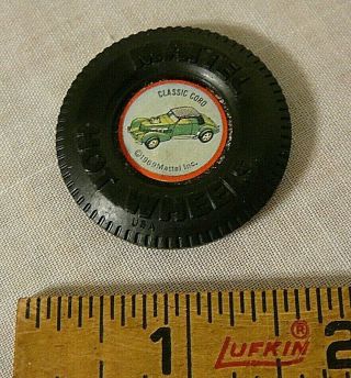 Vintage 1969 Hot Wheels Redline Light Green Classic Cord Collector ' s Button 2