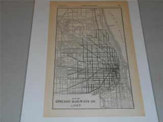 Map Of The Chicago Railways Company Lines From 1908