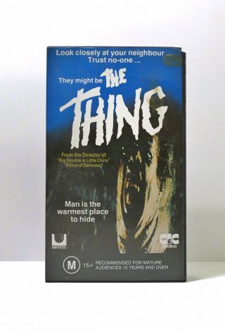 Vintage.  The Thing.  Vhs Video Tape,  Horror Movie Universal City Studios
