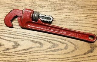 Vintage Ridgid No.  11 Offset Hex Adjustable Pipe Wrench Smooth Jaw Made In Usa