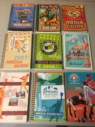 9 Mlb Spring Training Media Guides 2004 - 2011 Plus 4 Baseball America Directorys