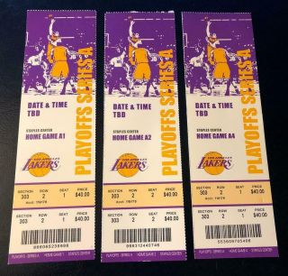 Three 2006 Suns Vs Lakers Playoff Full Tickets Kobe Bryant Home Games 1 2 & 4