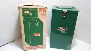 Vintage Coleman Lantern Green Carry Case Model 335 - 200 W/ Box