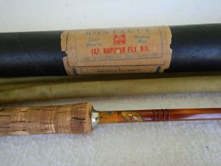 Montague Rapidan Vintage Bamboo Fly Rod 9’ 3 Piece With An Extra Tip.