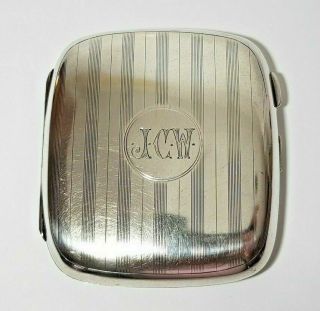 Heavy Sterling Silver Art Deco Cigarette Case S Blanckensee 1919 101gms
