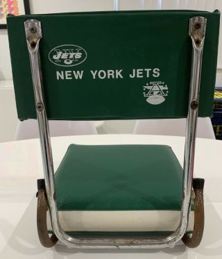 Vtg 1960’s Afl Ny York Jets Folding Seat Chair Shea Stadium Namath Sbiii