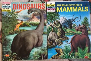 The How & Why Wonder Book Of Dinosaurs Prehistoric Mammals Vintage Children’s Lc