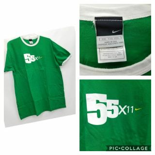 Nike Cycling 55x11 Mens T Shirt Size Xxl 2xl Green Sprinters Jersey Vintage