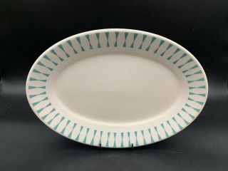 Vintage Homer Laughlin Best China Restaurant Ware Platter Turquoise Atomic Plate