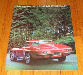 1966 Chevrolet Corvette Sting Ray Sales Brochure Chevy Convertible