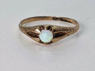 Antique Victorian 10k Gold & Opal Ring Sz 7