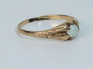 Antique Victorian 10k gold & Opal ring sz 7 3