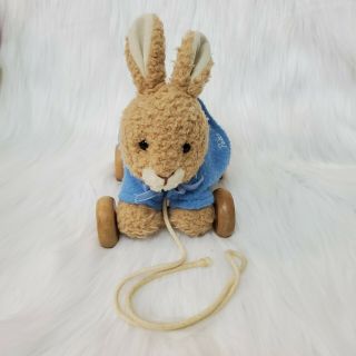 7 " Vintage Eden Beatrix Potter Peter Rabbit Plush Pull Along Toy B223