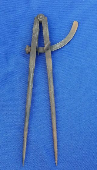 Vintage 10 Inch P.  Lowentraut M.  F.  G.  Co.  Flat Caliper Compass Wing Divider Us