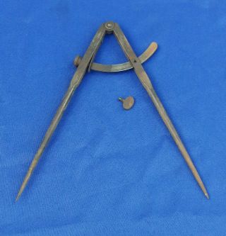 Vintage 10 Inch P.  Lowentraut M.  F.  G.  Co.  Flat Caliper Compass Wing Divider US 3