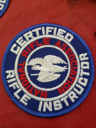 Vtg Nra National Rifle Association Certified Rifle Instructor 4 " Patch (jl)